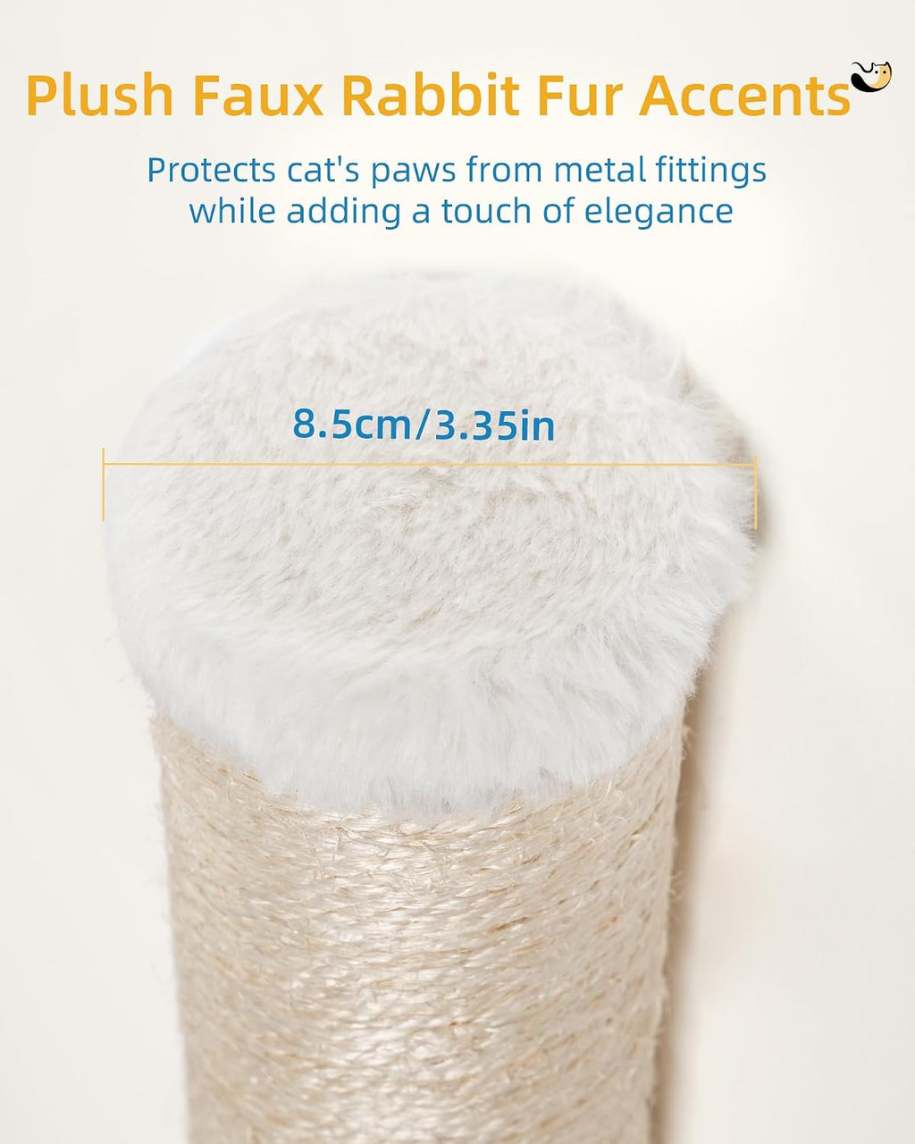 Aechonow 34" Cat Scratching Post, Sisal Wall Mounted Cat Scratcher for Cats