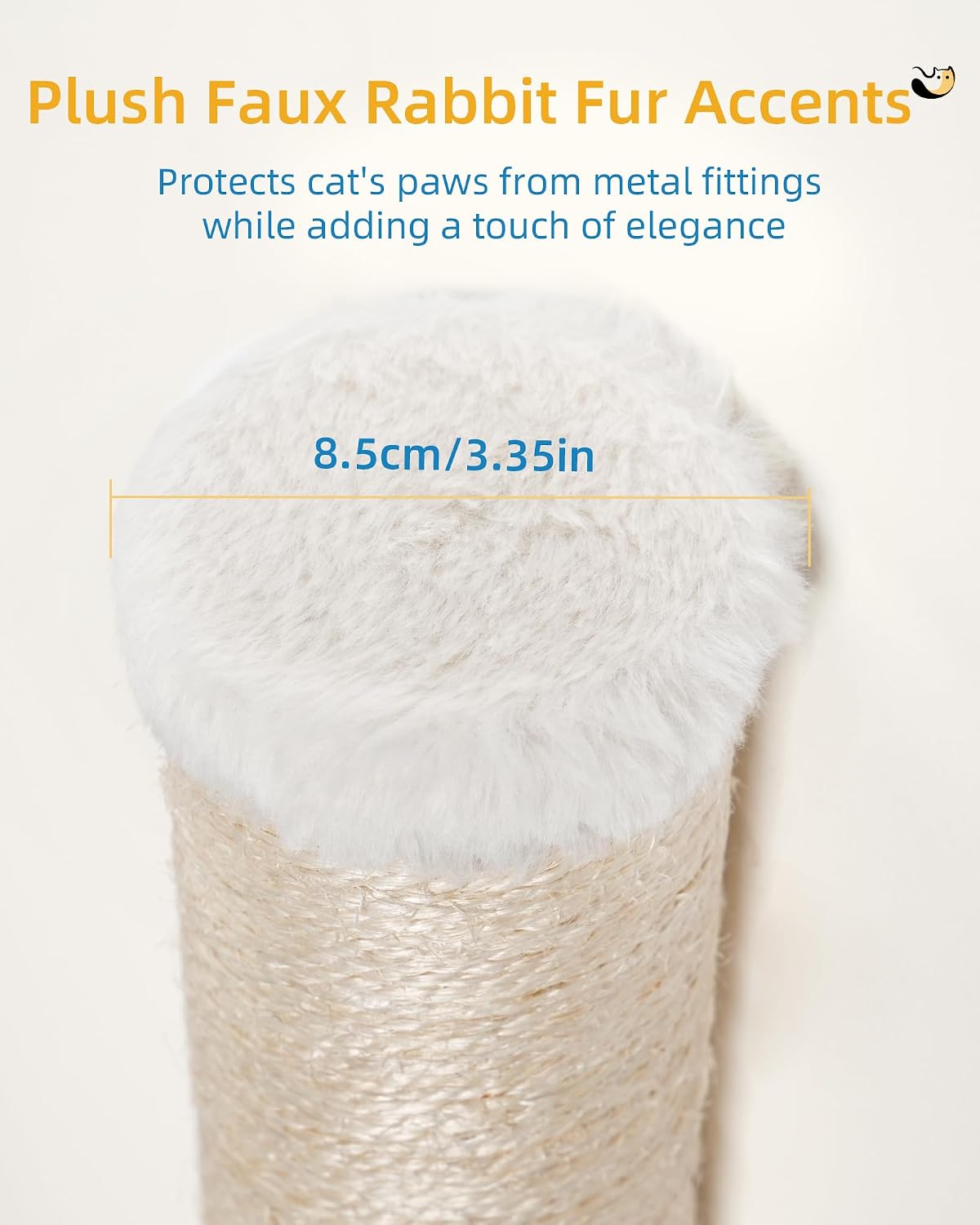 Aechonow 34" Cat Scratching Post, Sisal Wall Mounted Cat Scratcher for Cats
