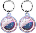 [2 Pack] IPX8 Waterproof Case for AirTag 2nd Gen (2026) & 1st Gen, Full Body Holder Keychain, Anti-Scratch Cover for Apple for Air Tags, Luggage, Pet Collar, Car Keys, Kids, Pink Colorful