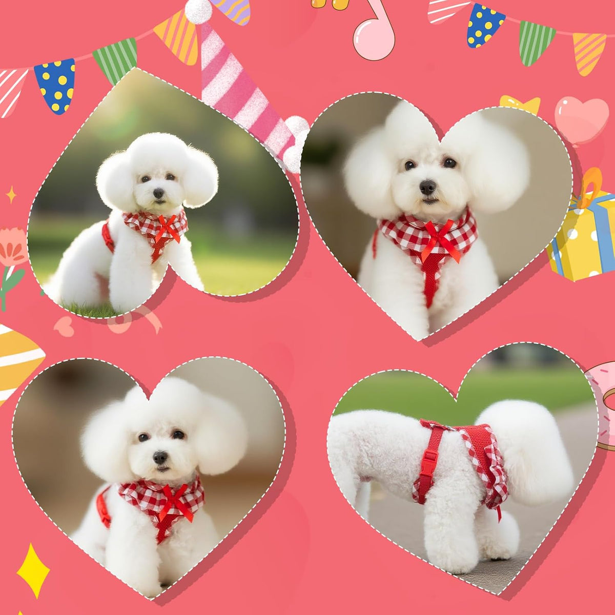 EXPAWLORER Step-in Dog Harness Small Sized Collar and Leash Set