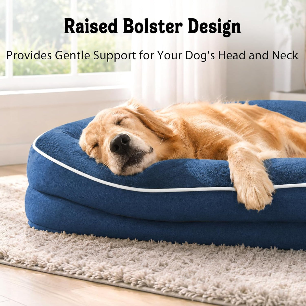 Chez Paw Waterproof Orthopedic Dog Bed for Large and Extra Large Dogs