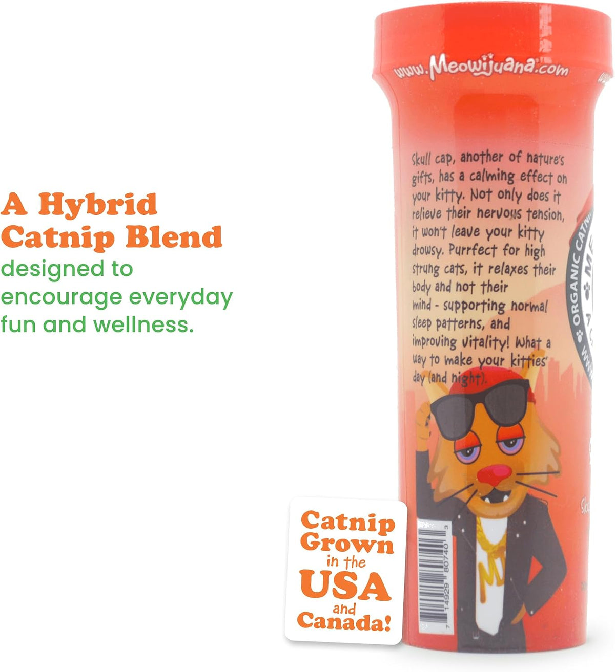 Meowijuana Jump 'n' Jamb Sloth Cat Toy and Catnip Blend | High Potency