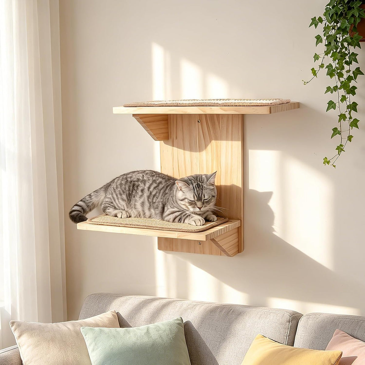 Cat Wall Shelves, Branch Style 2 Platform Cats Walls Furniture.