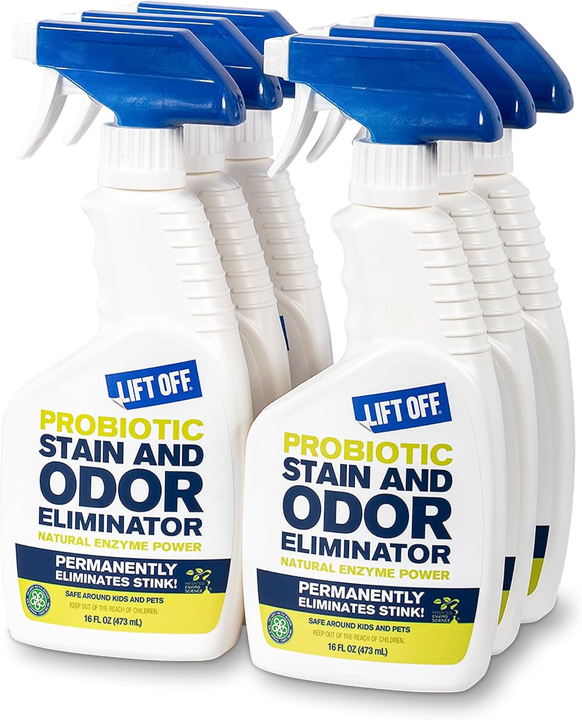 Lift Off Probiotic Stain & Odor Remover, 16 fl oz, 45006 (Pack of 6)