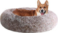 JOLLYVOGUE Dog Bed, Calming Anti-Anxiety Large Dog Bed, Fluffy Donut Cushion for Medium and Large Pets (27")