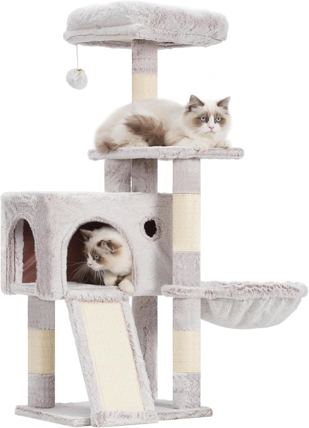 Gitelsnour Cat Tree Tower 42'' with Condo, Indoor Scratching Post GCT005SMU