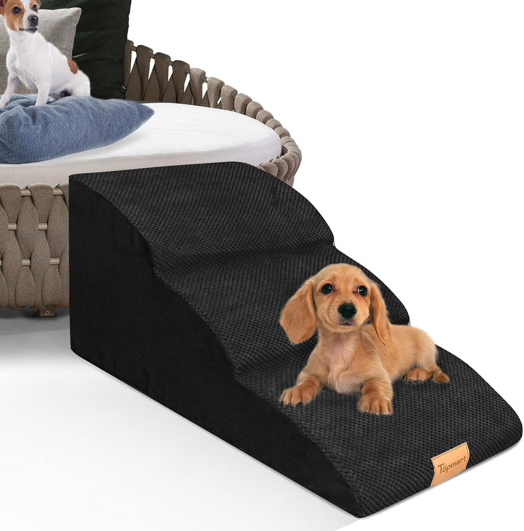 Topmart High Density Extended Foam Dog Ramp&Steps 3 Tiers,15.7" High