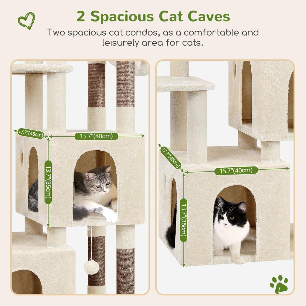 Globlazer Heavy Duty Cat Trees for Big Cats Maine Coon, F61, Beige