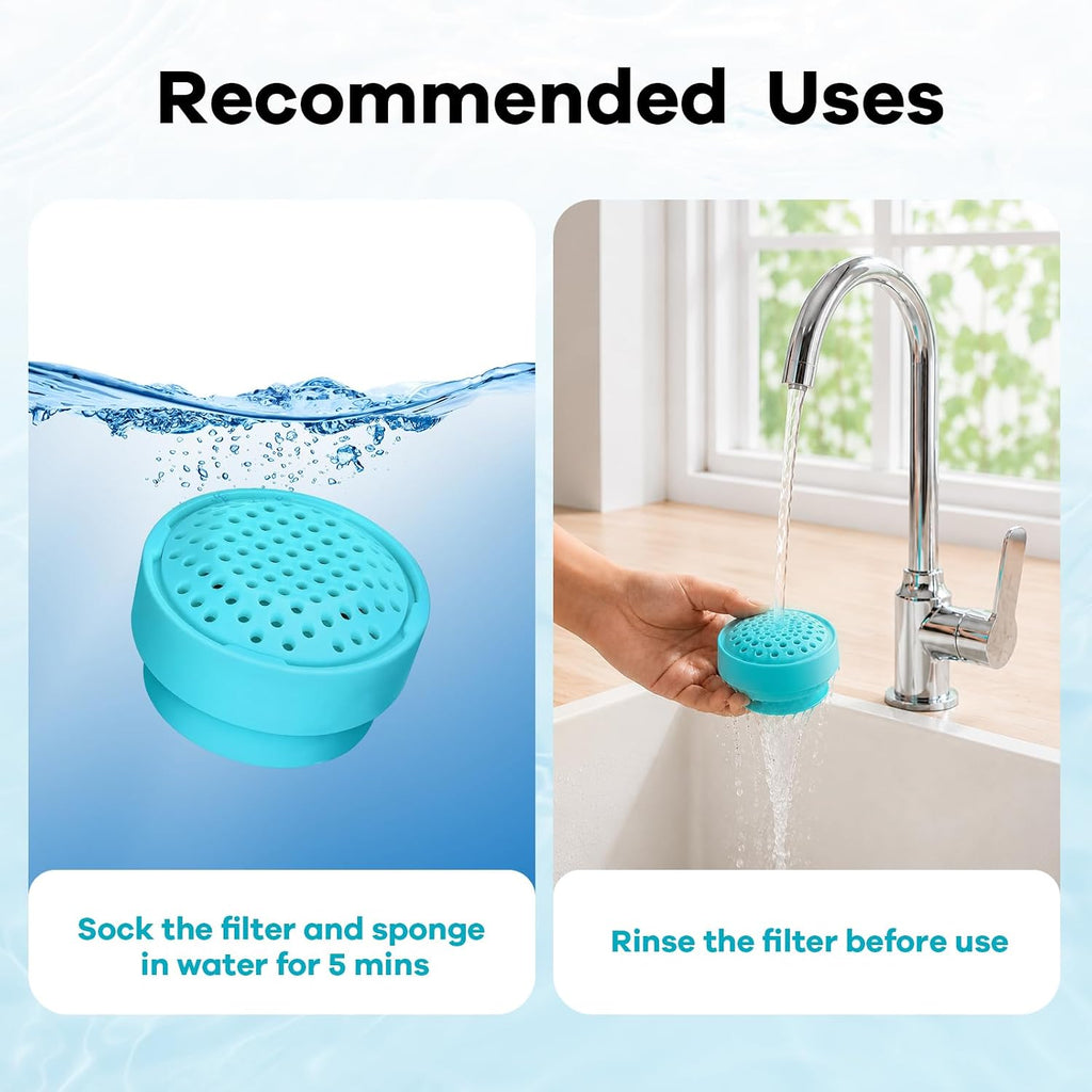 Cat Water Fountain Filters,Replacement Filters for 2.7L /91oz Glass Cat Water Fountain (8 Packs)