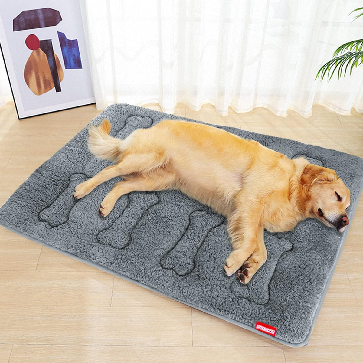 Dog Bed Crate Mat(42" X 28") 2 Pack, Soft Plush Dog Bed Pad
