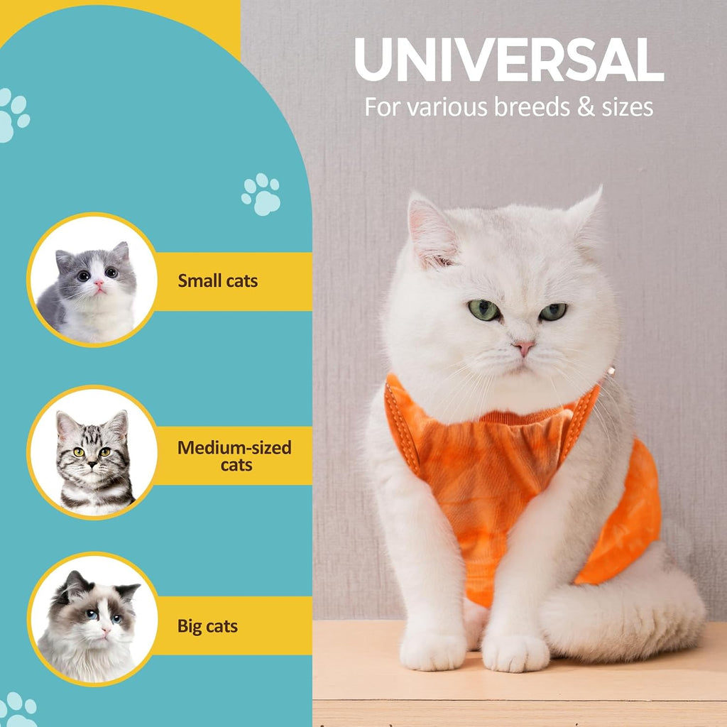 Avont Cat Recovery Suit - Kitten Onesie for Cats After Surgery