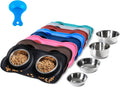 Hubulk Pet Dog Bowls 2 Stainless Steel Dog Bowl with No Spill Non-Skid Silicone Mat + Pet Food Scoop Water and Food Feeder Bowls for Feeding Small Medium Large Dogs Cats Puppies (M, Black) 