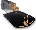 Cat Litter Box Mat,Double-Layer Honeycomb Litter Trap 30"x22" Blakc | Catches Scattered Particles to Stop Tracking,Waterproof Design Urineproof Base Protects Floors, Easy to Clean, Indoor Cats