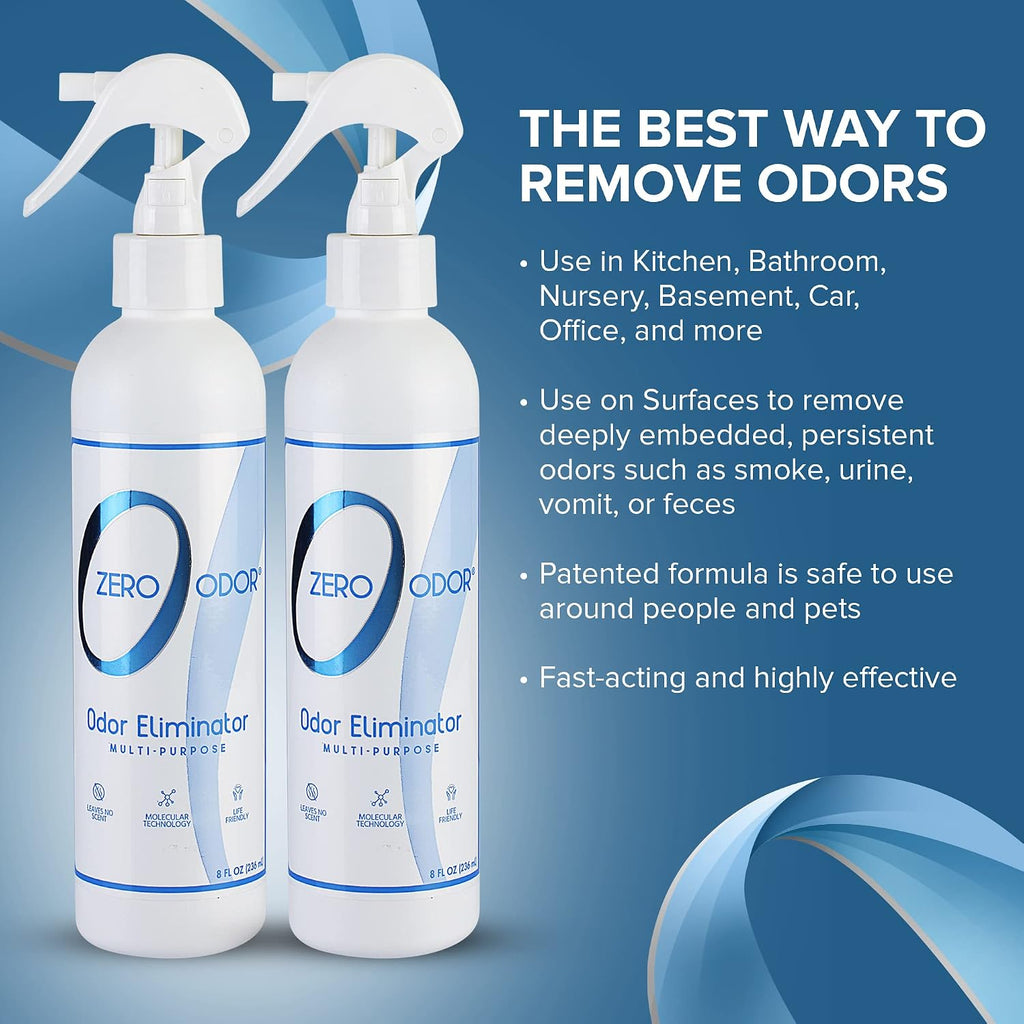 Zero Odor Multi-Purpose Odor Eliminator, Fabric & Room Deodorizer, 2 Pack