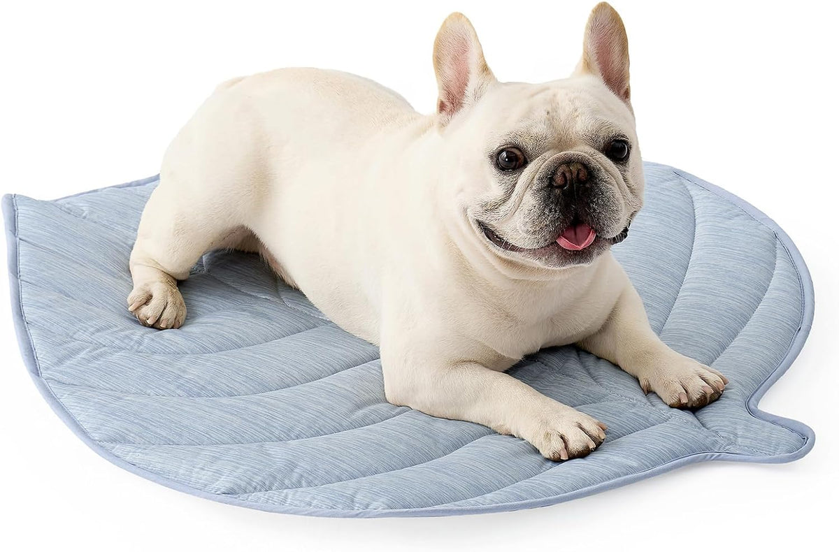 COZY KISS Dog Cooling Mat for Dogs or Cats, Leaf Shaped Pet Pad, 33x28 inch