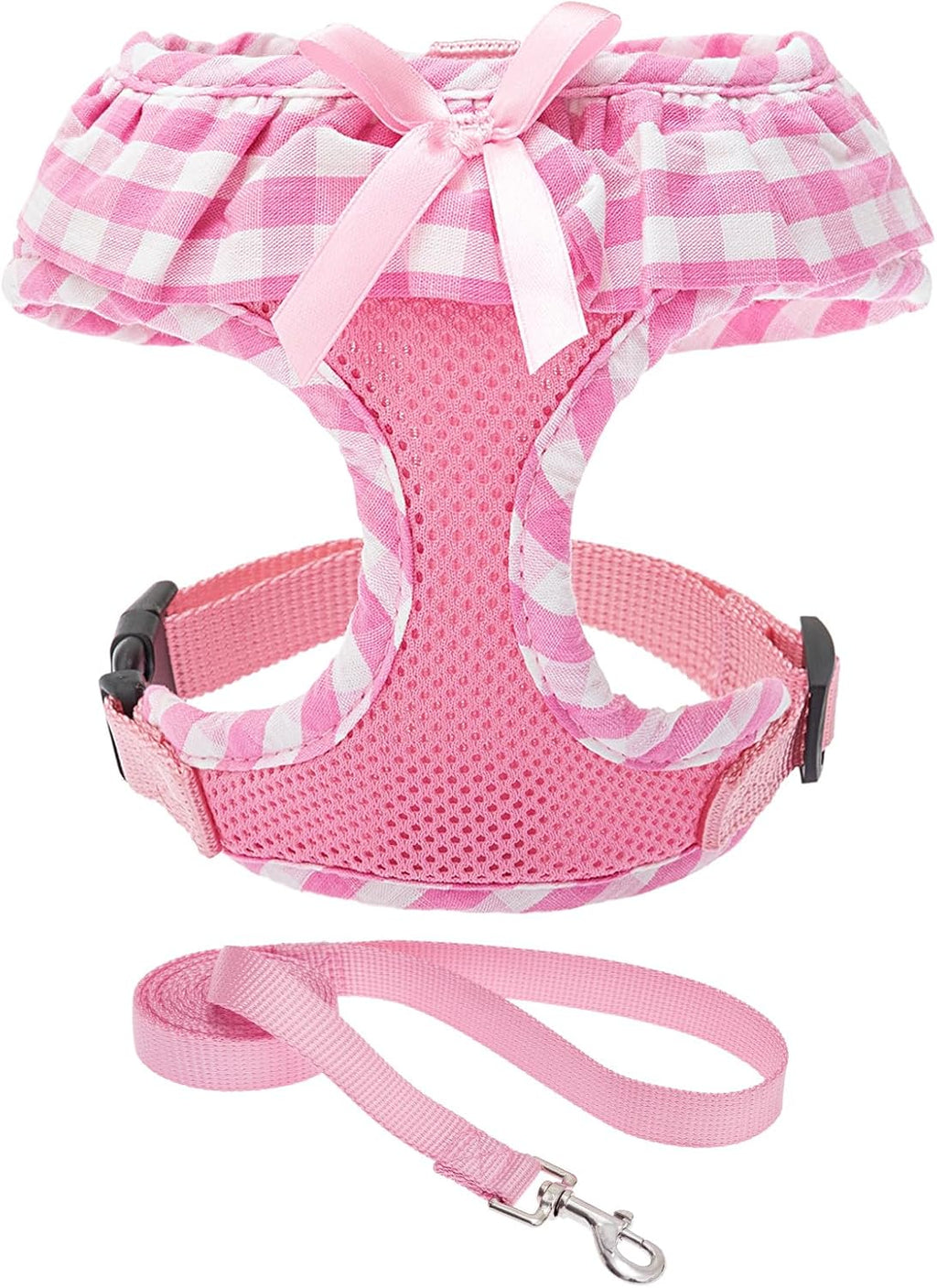 EXPAWLORER Step-in Small Dog Harness and Leash Set, Pink XS