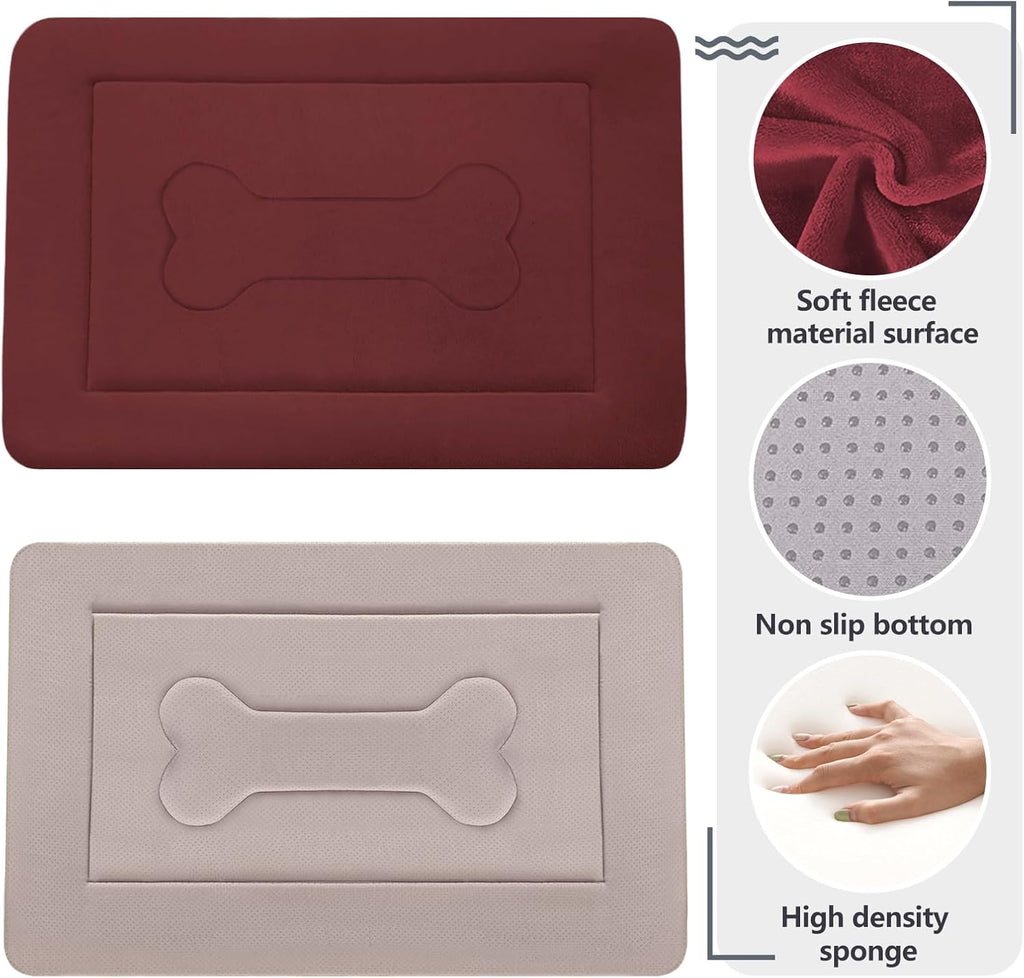 Dog Bed Large Crate Mat 42 in Non-Slip Washable Soft Mattress Kennel Pads