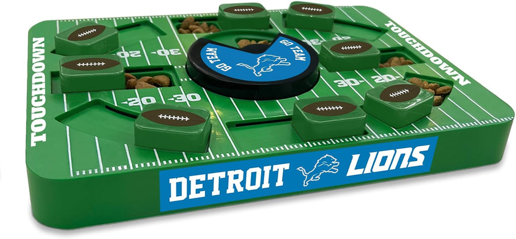 Pets First NFL Detroit Lions Large Puzzle Toy for Dogs, Slow Feeder Board for Pets, New Bigger Size, Interactive Doggie Treat Toy
