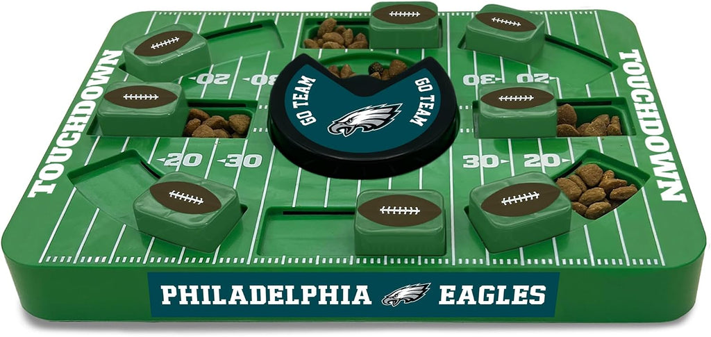 Pets First NFL Philadelphia Eagles Large Puzzle Toy for Dogs, Slow Feeder Board for Pets, New Bigger Size, Interactive Doggie Treat Toy