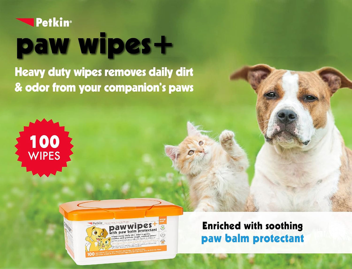 Petkin Paw Wipes 100 count