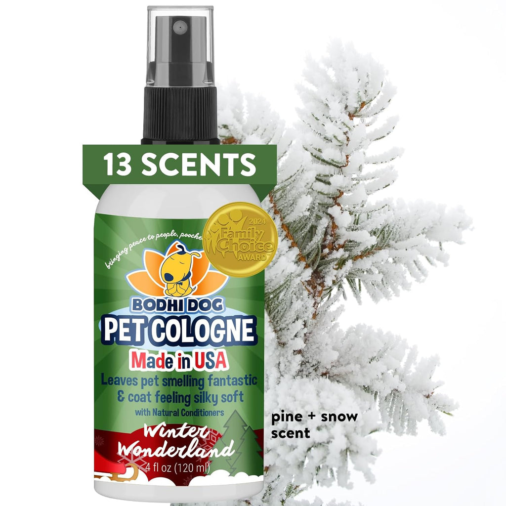 Bodhi Dog Premium Dog Cologne - Deodorizing Dog Perfume & Conditioner for Dogs & Cats - Natural Long Lasting Spray for Pets - Gentle & Safe Formula, Made in USA (Winter Wonderland 4 Fl Oz)