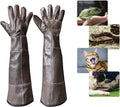 Animal Handling Gloves Bite Resistant, 60cm/ 23.6in Bite Proof Glove for Gardening, Grabbing Cat/Dog/Bird/Snake/Lizard/Falcon/Reptile, Anti-Bite Work Gloves (Upgrade, Deep Color)