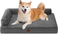 EHEYCIGA Memory Foam Dog Bed Large Size Dogs, Orthopedic Dog Bed Large with Washable Removable Cover, Waterproof Pet Sofa Couch with Nonskid Bottom, 36x27x6, Dark Grey