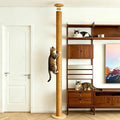 Floor to Ceiling Cat Scratching Post Tree, Adjustable Height 40in-120in Tall PVC Cat Climbing Pole, Sturdy Cat Activity Tower for Indoor Cats to Climb, Scratch & Play