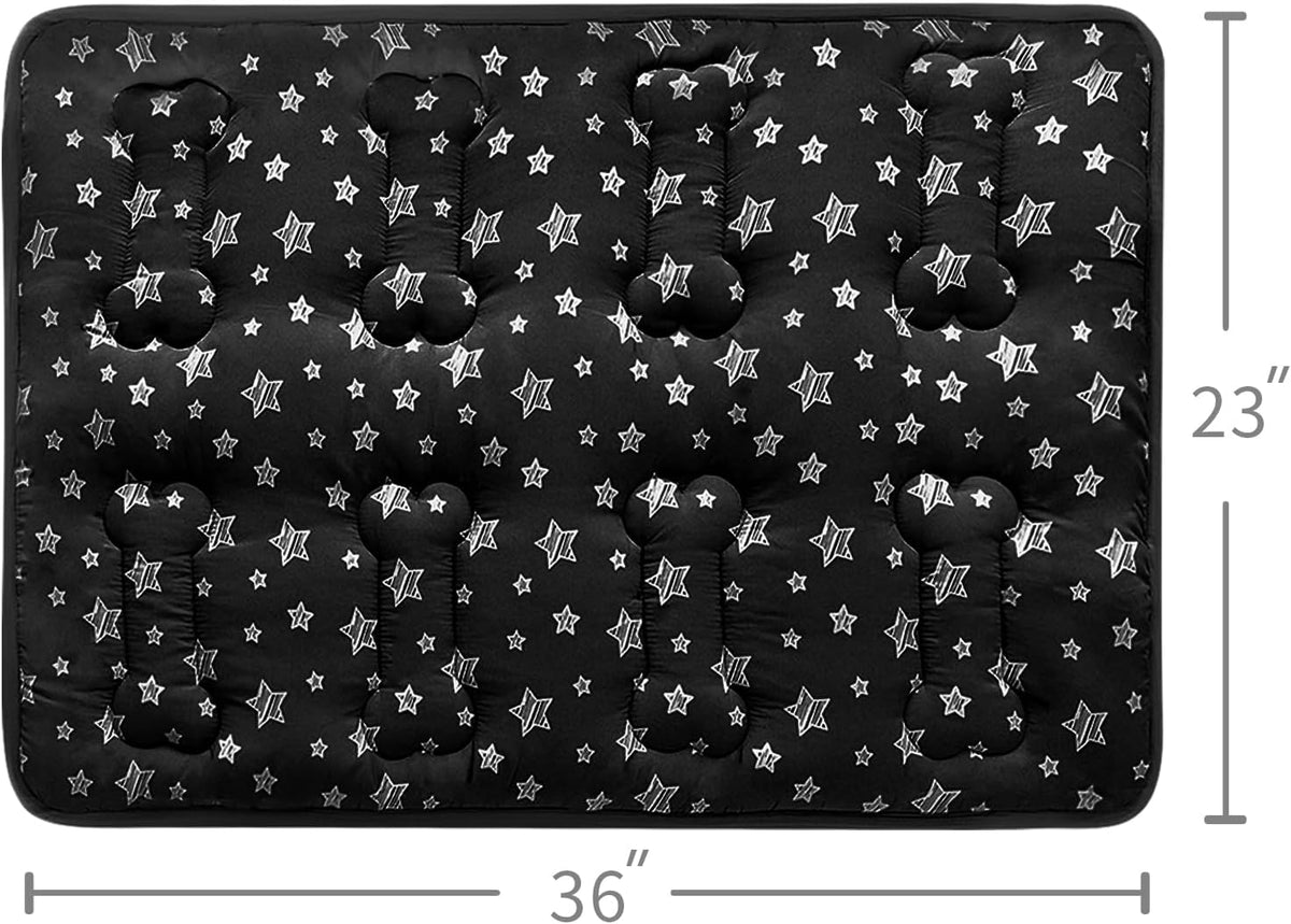 Dog Crate Mat (36" X 23"), Soft Dog Bed Pad Mat with Cute Prints