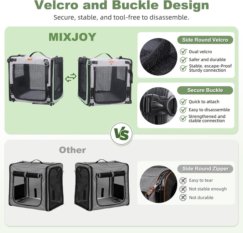 MIXJOY Large Cat Carrier for 2 Cats,2-in-1 Dual Cat Carrier with Litter Box