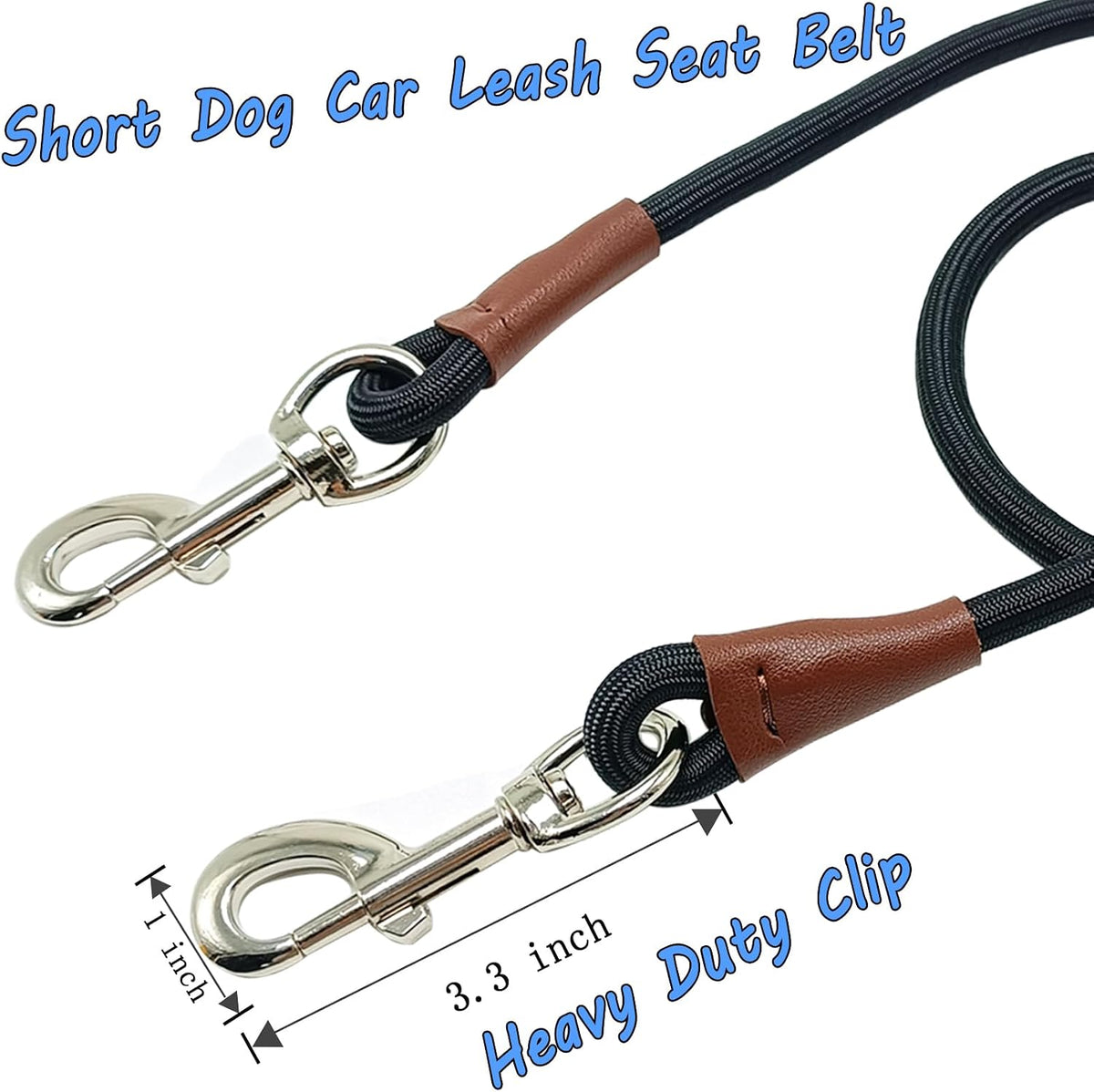 MayPaw Training Tie Down, 40In Short Dog Tether Indoor-Car Leash Seat Belt