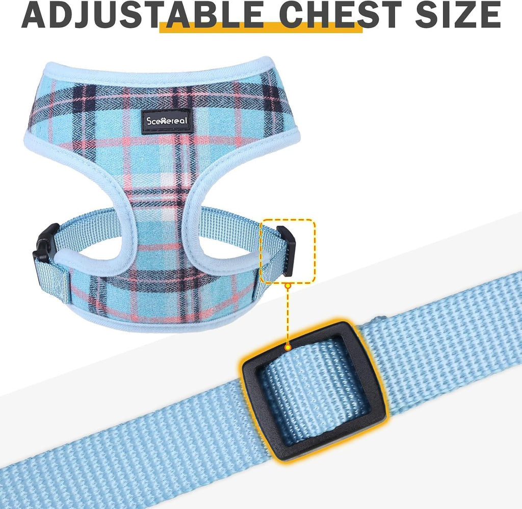 SCENEREAL Puppy Dog Harness with Leash Set for Small Medium Sized Dogs