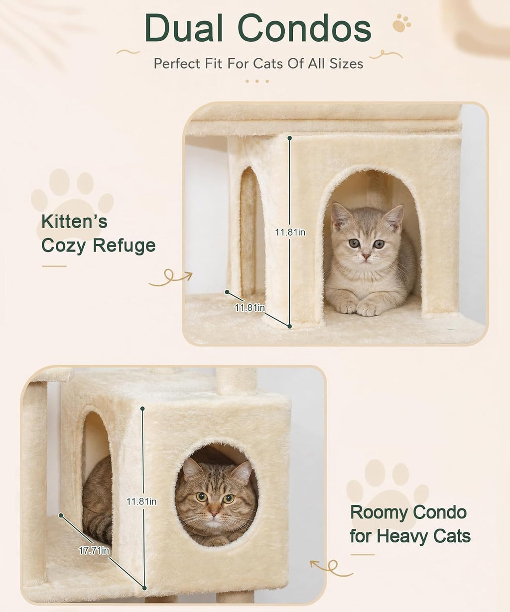 68 Inch Heavy Duty Cat Tree Tower for Indoor Cats Large Adult