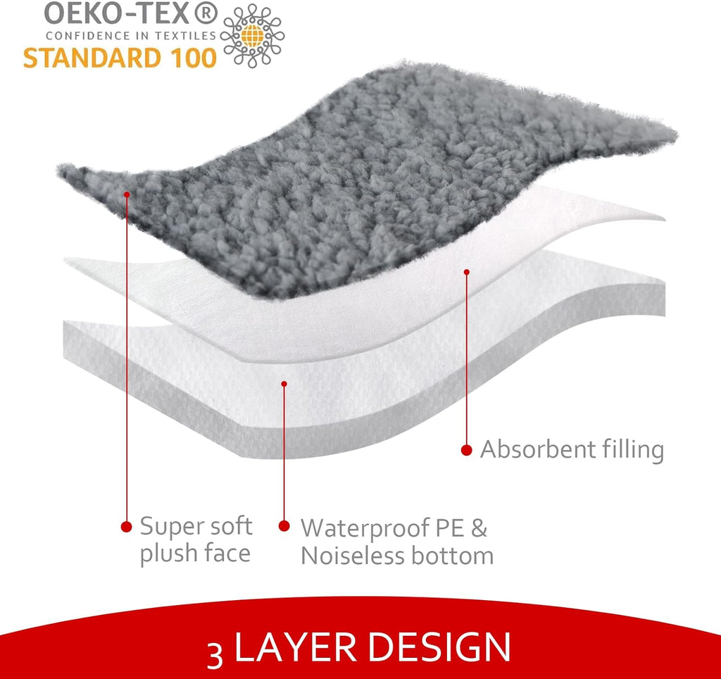 Dog Bed Covers Soft Plush Replacement Washable, 44x35 Inches, Cover Only