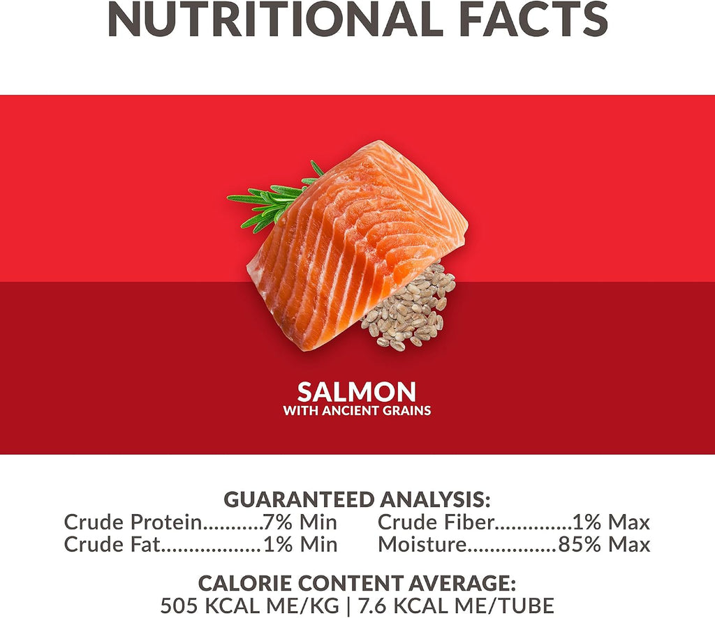 Wild Eats Simply Puree Salmon & Ancient Grains Cat Treats Tub, 48 Servings