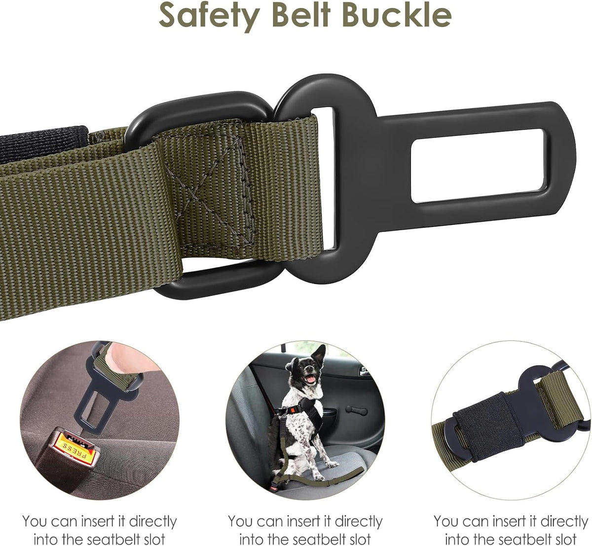 Hotsky Tactical Bungee Shock Absorbing No Pull Dog Leash,Army Green,4-6FT