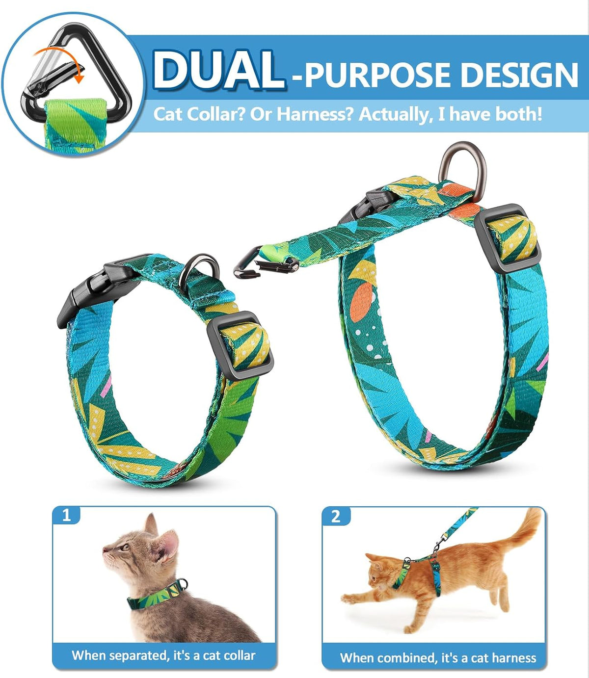 Halypet Cat Harness and Leash Set, Escape Proof Cat Harnesses