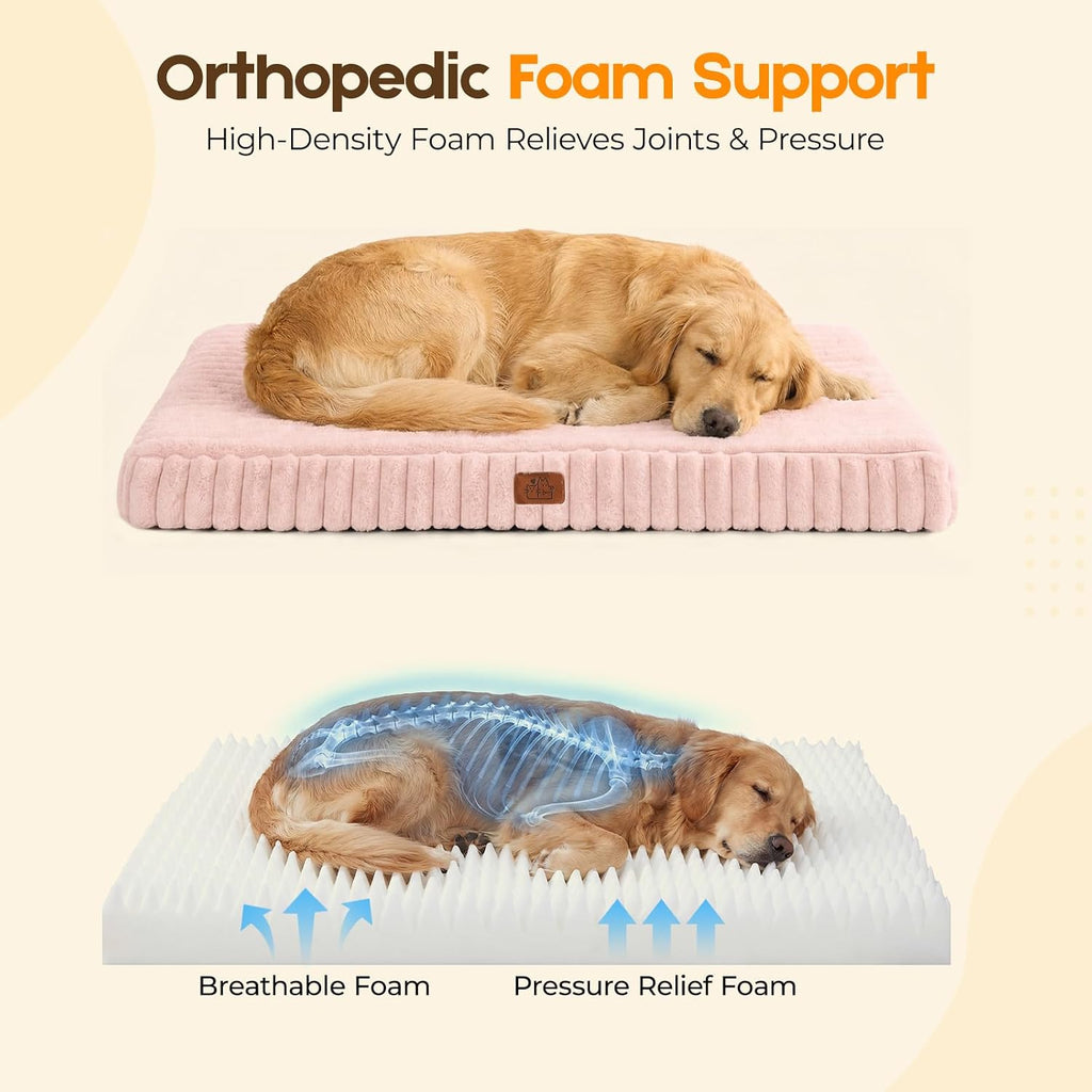 Orthopedic Dog Bed for Medium Dog, Waterproof Washable Pet Bed for Crate