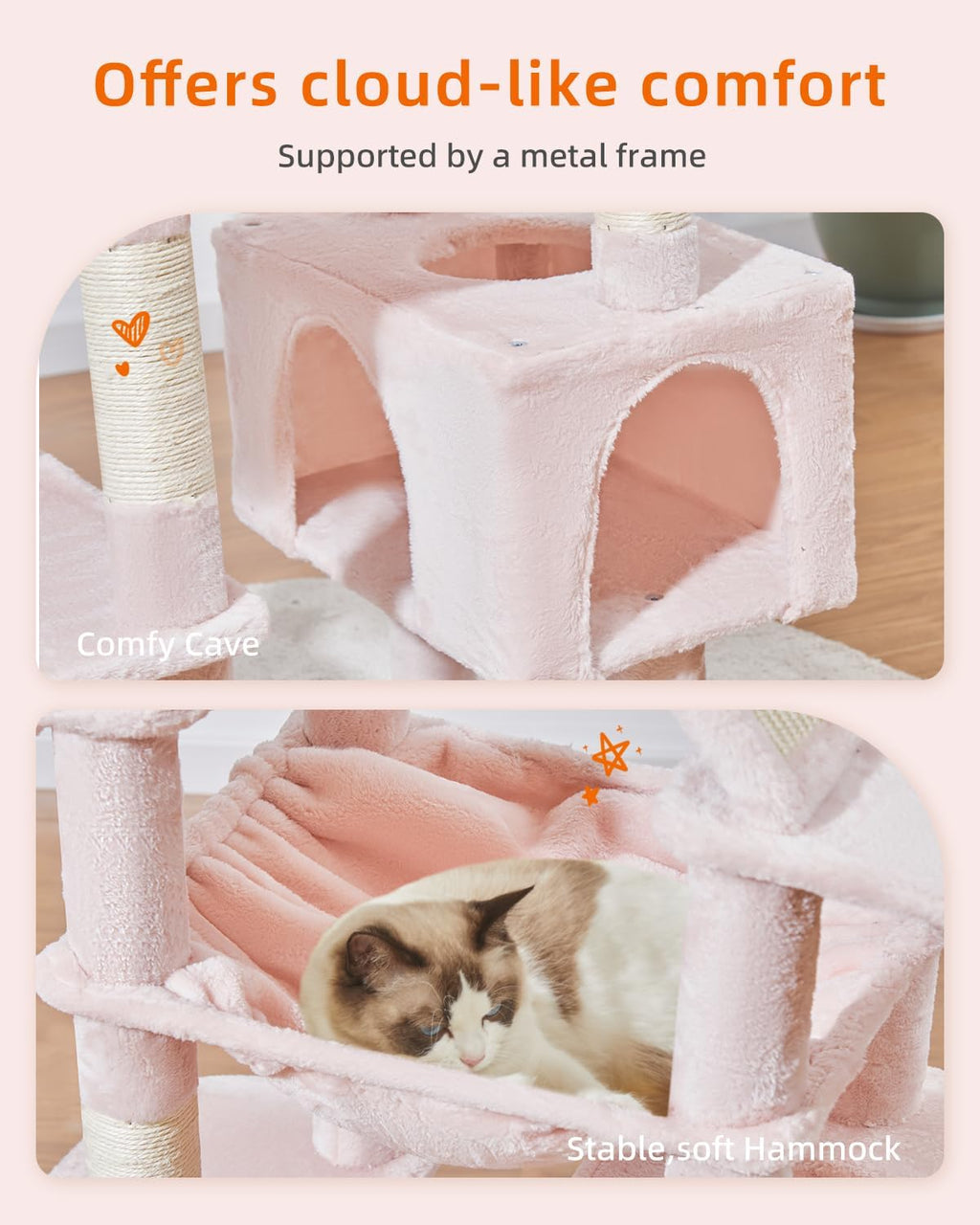 Taoqimiao Cat Tree, 71 in Extra Large Cat Tower for Inddor Cats, MS026LP