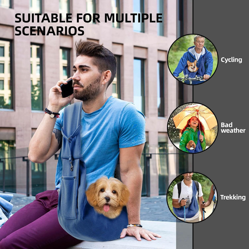 Dog and Cats Carrier Sling, Puppy Small Pet Carrier with Storage Pocket