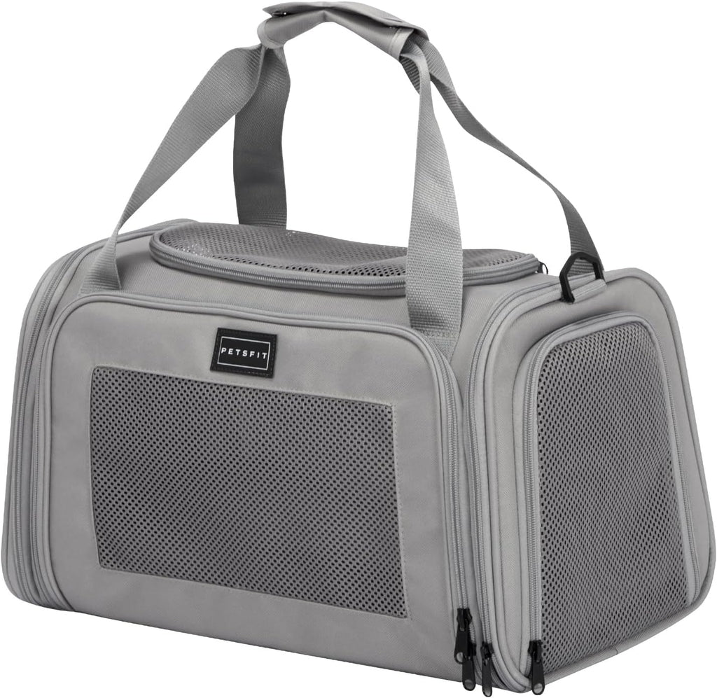 PETSFIT Cat Carrier, Grey, Small and Medium Cats Under 12 Lbs