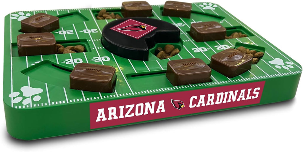 Pets First NFL Arizona Cardinals Puzzle Toy for Dogs, Slow Feeder Board for Pets, Interactive Doggie Treat Toy