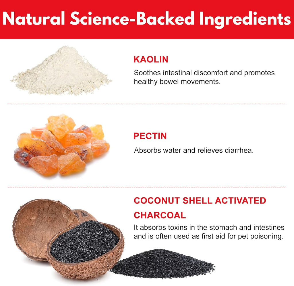 Activated Charcoal for Dogs & Cats - First Aid Kit for Poisoning & Diarrhea Remedy - Dog Charcoal Emergency, Ready to Absorb Toxins - 60 cc