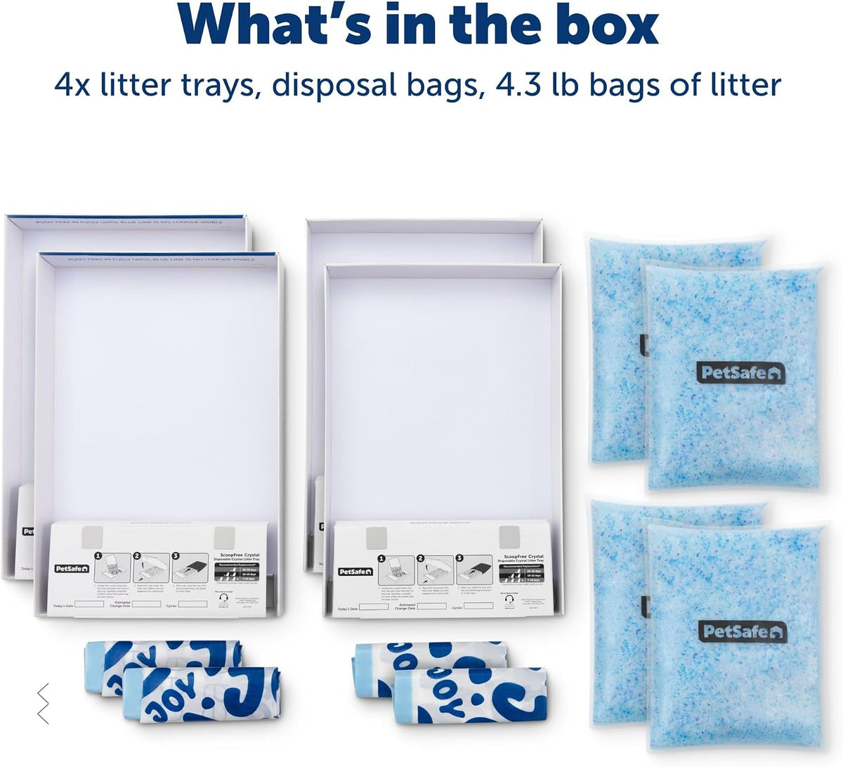 PetSafe ScoopFree Disposable Crystal Cat Litter Tray, Fresh Scent, 4-Pack
