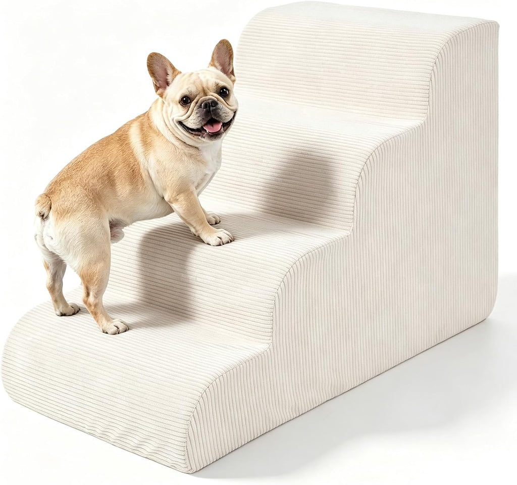 Dog Stairs for Bed & Couch - 18" H 4-Step Pet Steps for Small Dogs
