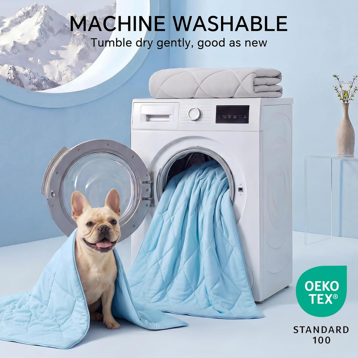 Luciphia Q-MAX>0.4 Cooling Dog Blanket Breathable Cold Pet Puppy Blue,29x40