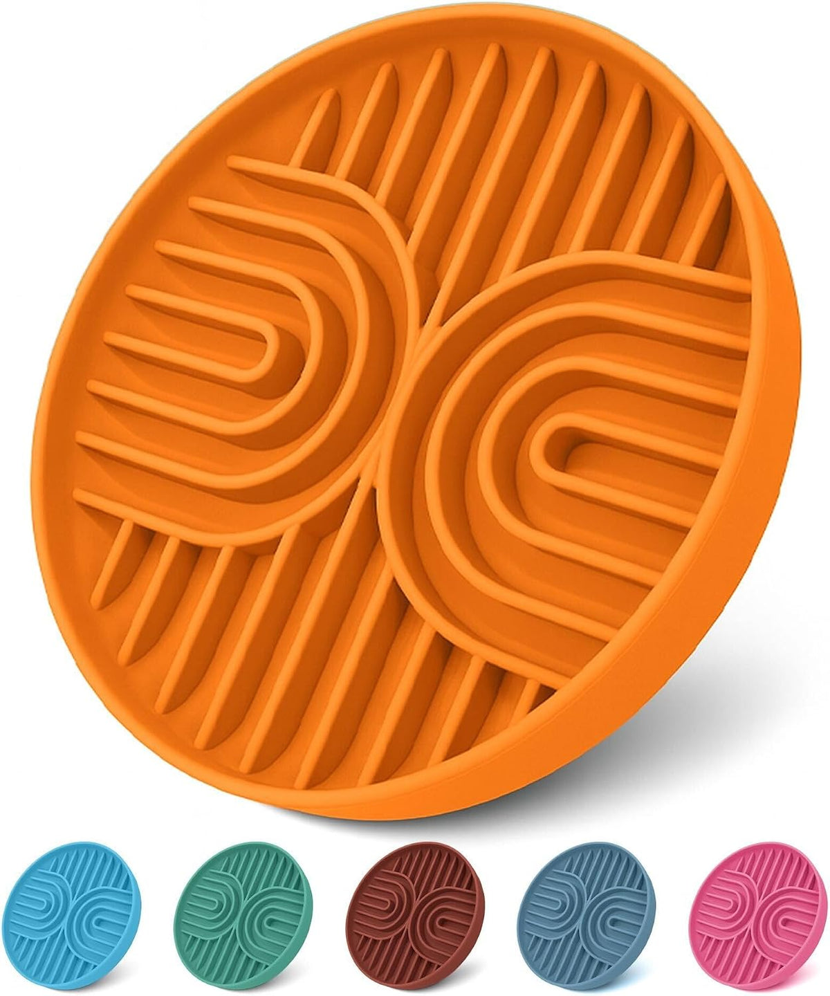 Silicone Slow Feeder Dog Bowls for Small Dogs & Puppies, Slow Eating Bowl