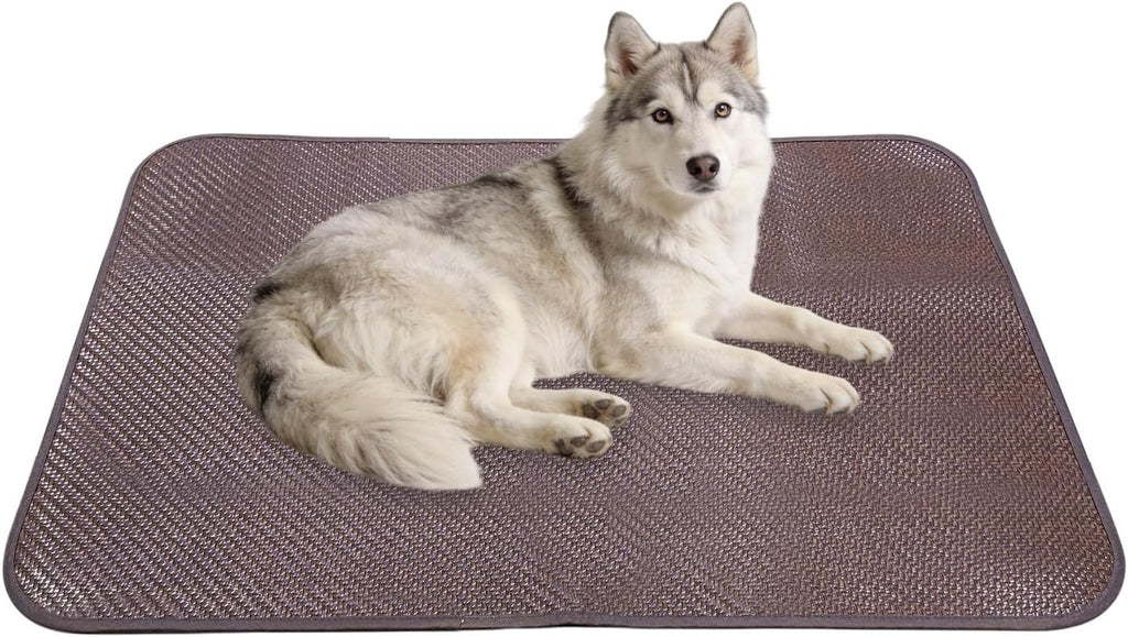 Woven Cool Mat for Dog L/XL, Waterproof Rinse-Clean Pad, 46" x 36"