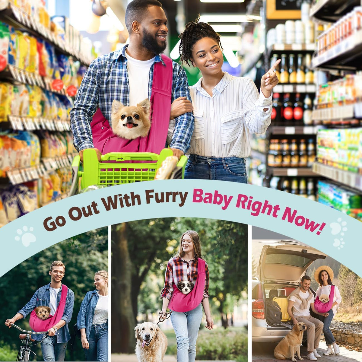 Pawaboo Small Dog Sling Carrier