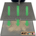 GORILLA GRIP Cat Litter Mat, Dual Layer Silicone Tray, 35x23, Gray